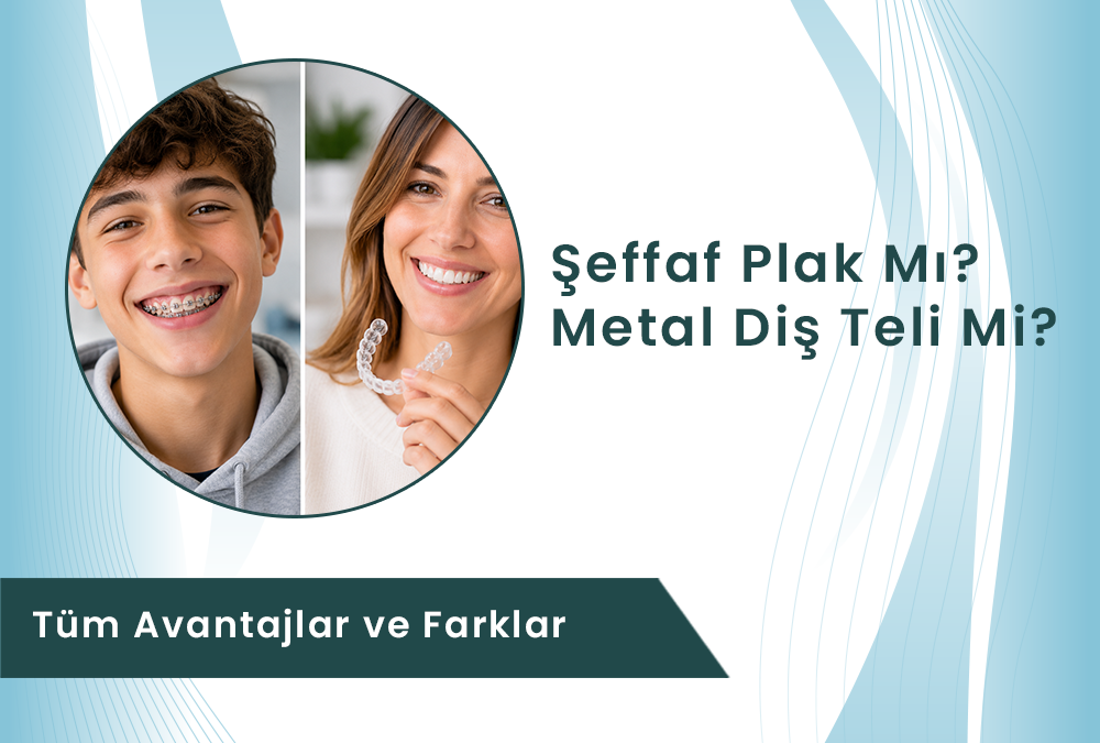 Şeffaf plak invisalign ve geleneksel metal diş teli karşılaştırması Denizli ortodonti