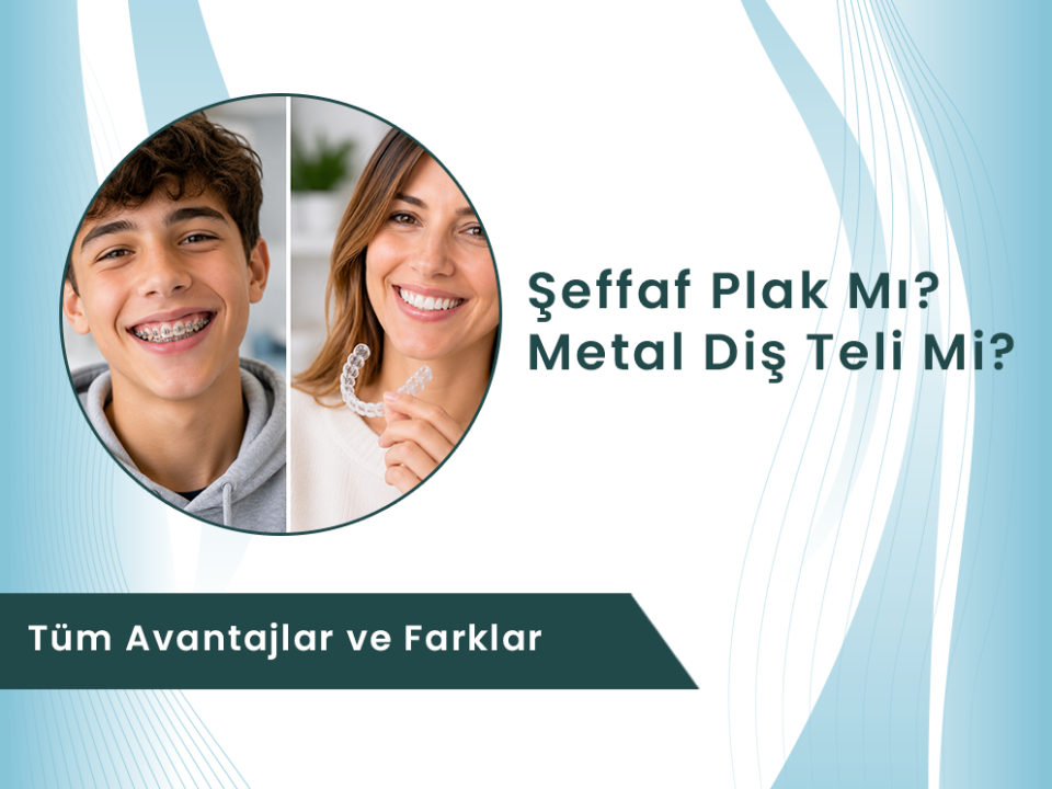 Şeffaf plak invisalign ve geleneksel metal diş teli karşılaştırması Denizli ortodonti